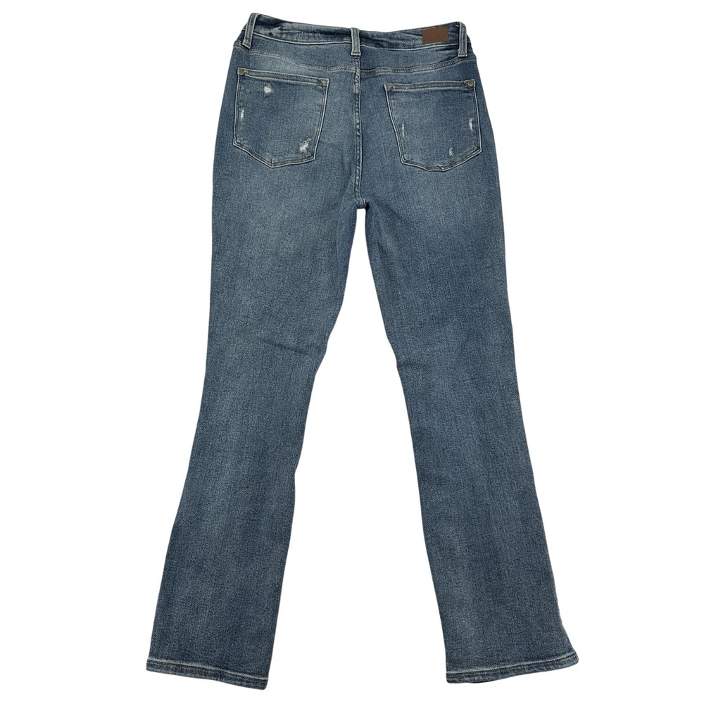 Judy Blue Straight Fit Distressed Shredded Jeans Medium Wash 30 Grunge Revival
